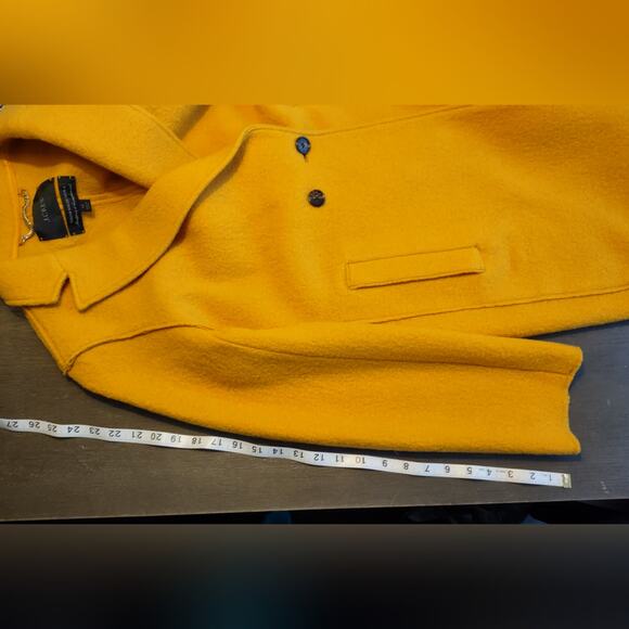 J. Crew Daphne Topcoat in Italian Boiled Wool in Yellow Color Size 12 Coat - Picture 9 of 16